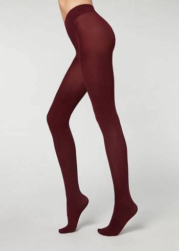 Calzedonia 100 Denier Total Kompfort Soft Touch Opaque Strumpfhose Damen Rot | CH3181NB