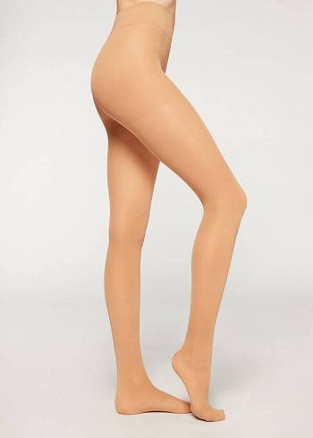 Calzedonia 40 Denier Action Strong Sheer Strumpfhose Damen Beige | CH2991EX