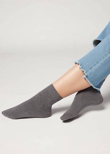 Calzedonia 50 Denier Soft Touch Kurzes Socken Damen Grau | CH1867BC