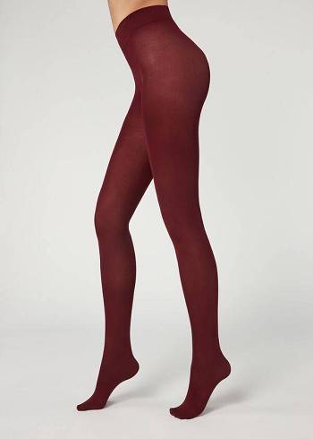 Calzedonia 50 Denier Total Kompfort Soft Touch Patterned Strumpfhose Damen Rot | CH3115ZG