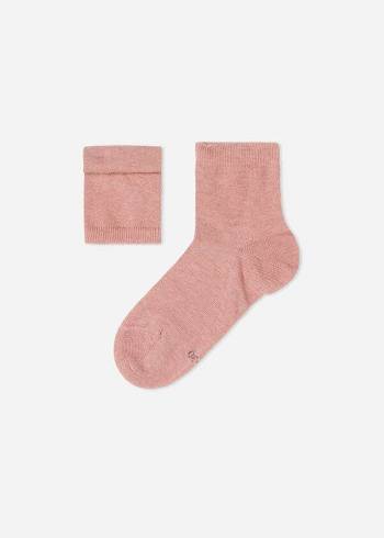 Calzedonia Baumwoll with Fresh Feet Atmungsaktiv Material Kurzes Socken Kinder Rosa | CH1013WY