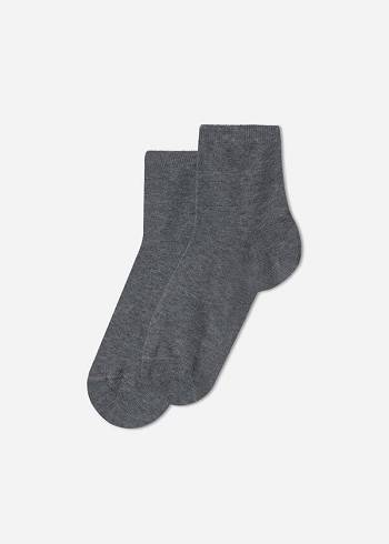 Calzedonia Baumwoll with Fresh Feet Atmungsaktiv Material Kurzes Socken Kinder Grau | CH1014EX