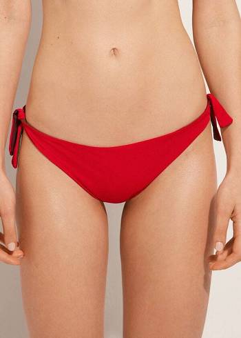 Calzedonia Bow Brazilian Indonesia Eco Bikinihosen Damen Rot | CH2888IS