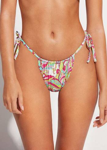 Calzedonia Brazilian String Londra Bikinihosen Damen Mehrfarbig | CH2853NB