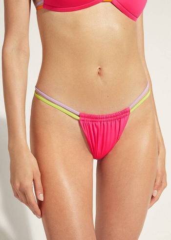 Calzedonia Brazilian String Tokyo Eco Bikinihosen Damen Rosa | CH2847TV