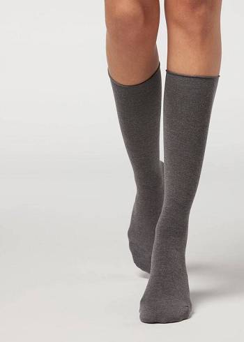 Calzedonia Cashmere Blend 3/4 Long Socken Damen Grau | CH1953YU