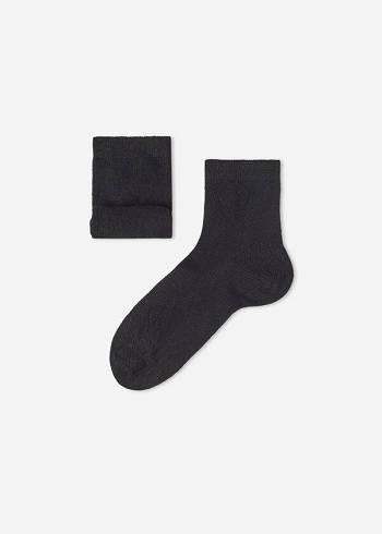 Calzedonia Cashmere Blend Kurzes Socken Kinder Schwarz | CH1024DN