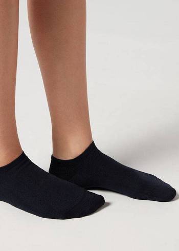 Calzedonia Cashmere Blend No-Show Socken Herren Blau | CH1311FM