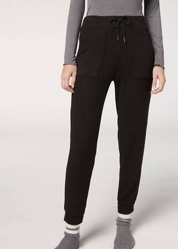 Calzedonia Cashmere Blend Stretch Leggings Damen Schwarz | CH1569SO