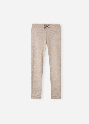 Calzedonia Cashmere Blend Stretch Sport Leggings Kinder Beige | CH1069YU