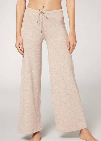 Calzedonia Cashmere Palazzo Leggings Damen Beige | CH1568AP