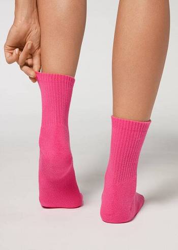 Calzedonia Crew Sport Socken Herren Rosa | CH1346VD