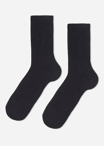 Calzedonia Crew Sport Socken Herren Schwarz | CH1379RW