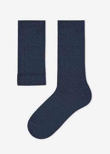 Calzedonia Crew with Cashmere Socken Herren Grau Blau | CH1359PQ