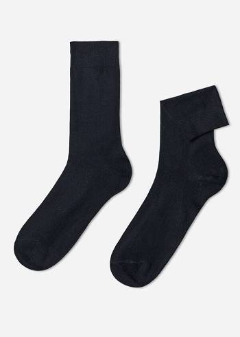 Calzedonia Crew with Cashmere Socken Herren Blau | CH1361SO