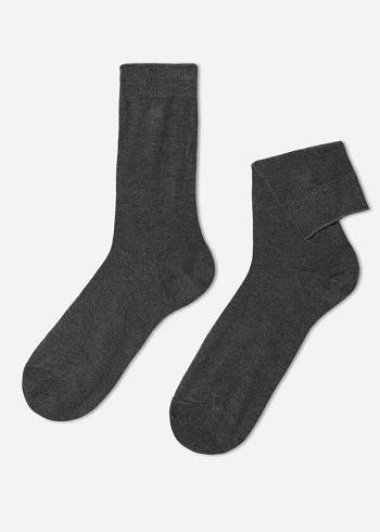 Calzedonia Crew with Cashmere Socken Herren Grau | CH1363FM