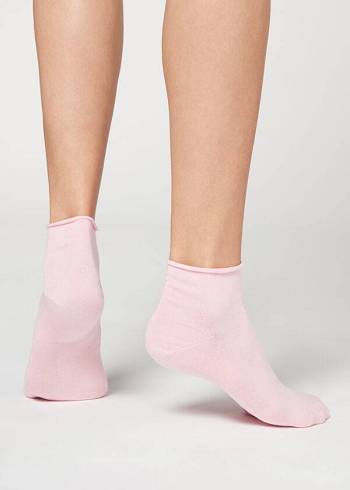 Calzedonia Cuffless Kurzes in Baumwoll Socken Damen Rosa | CH1797YU