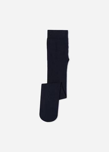 Calzedonia Eco Baumwoll Strumpfhose Kinder Blau | CH1228OR