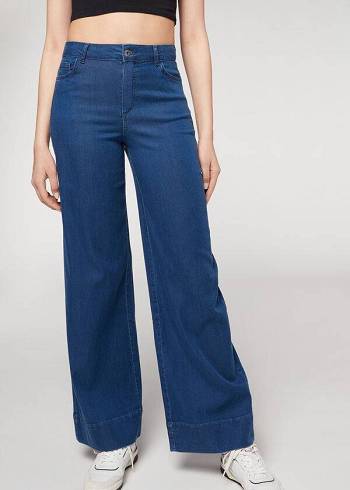 Calzedonia Eco Palazzo Jeans Damen Navy | CH1604XF