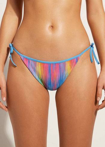 Calzedonia Falten String Maiorca Bikinihosen Damen Mehrfarbig | CH2680EX