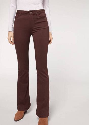 Calzedonia Flared Jeans Damen Braun | CH1595SO