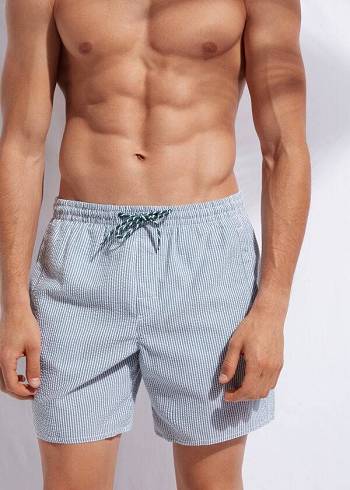 Calzedonia Formentera Badehose Herren Grün Weiß | CH1256AP