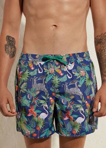 Calzedonia Formentera Badehose Herren Grün Blau | CH1272QZ