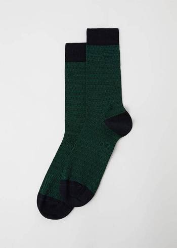 Calzedonia Geometric Design Crew Socken Herren Grün | CH1341KI