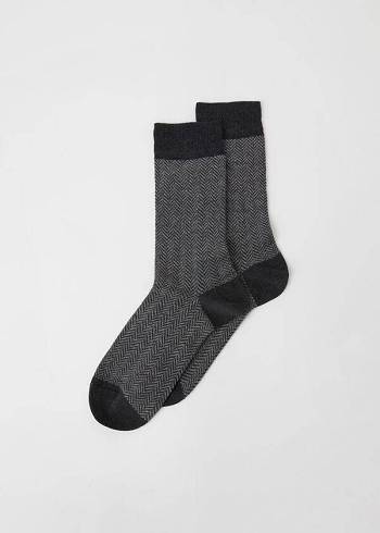 Calzedonia Geometric Pattern Crew Socken Herren Grau | CH1338GL