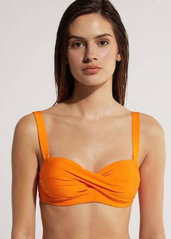 Calzedonia Gepolstert Bandeau Indonesia Bikinioberteile Damen Orange | CH2403QZ