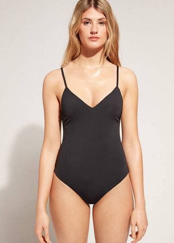 Calzedonia Gepolstert One-Piece Indonesia Badeanzüge Damen Schwarz | CH2013FM