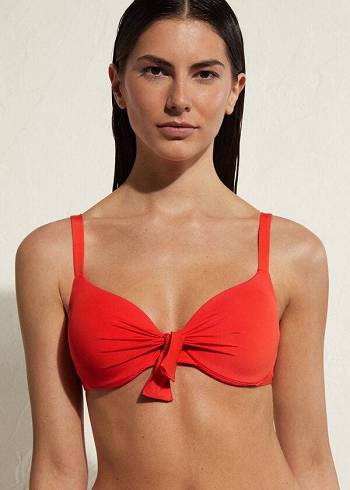 Calzedonia Gepolstert Push Up Indonesia Eco Sexy Bikinioberteile Damen Rot | CH2360KI