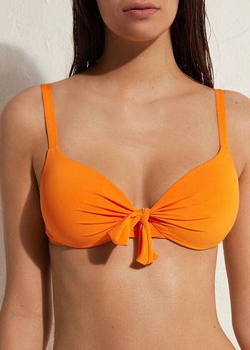 Calzedonia Gepolstert Push Up Indonesia Eco Sexy Bikinioberteile Damen Orange | CH2363GL