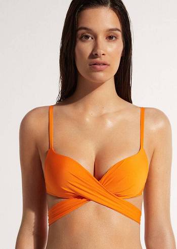 Calzedonia Gepolstert Push Up Indonesia Eco Bikinioberteile Damen Orange | CH2371UT