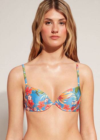 Calzedonia Gepolstert Push-Up Maui Bikinioberteile Damen Grün | CH2326MA