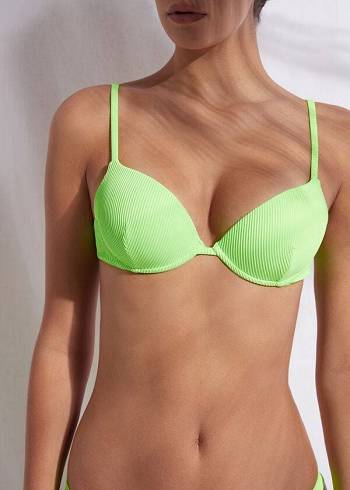 Calzedonia Gepolstert Push-up New York Bikinioberteile Damen Grün | CH2319UT