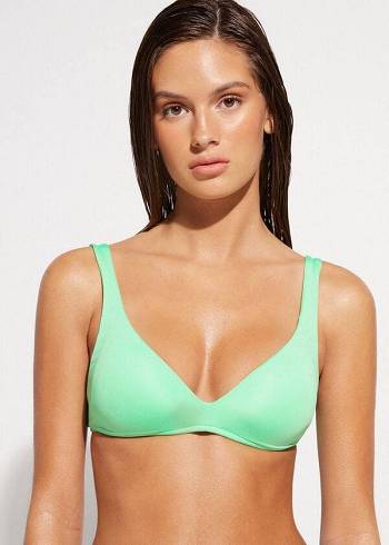 Calzedonia Gepolstert Triangle Indonesia Eco rosa Bikinioberteile Damen Mintfarben | CH2269PQ