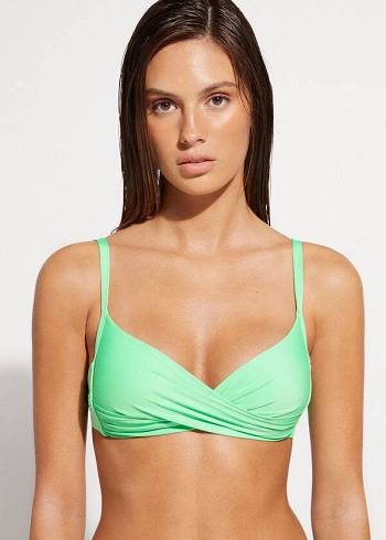 Calzedonia Gepolstert Triangle Indonesia Eco cobey Bikinioberteile Damen Mintfarben | CH2279ZG