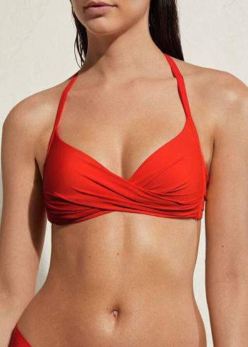 Calzedonia Gepolstert Triangle Indonesia Eco Bikinioberteile Damen Rot | CH2285MA