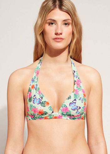 Calzedonia Graduated Gepolstert Triangle Malibu Bikinioberteile Damen Mehrfarbig | CH2448IS