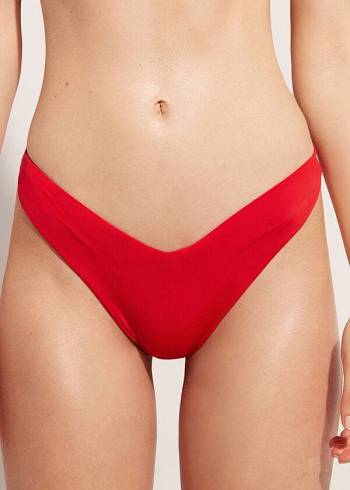 Calzedonia High Cut Brazilian Indonesia Eco Bikinihosen Damen Rot | CH2800NB