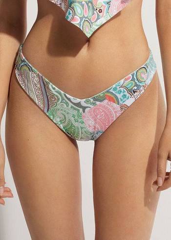 Calzedonia High-Cut Brazilian Saint Tropez Bikinihosen Damen Grün | CH2741DN