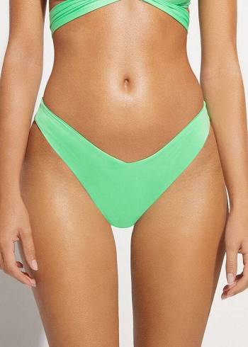 Calzedonia High Cut Indonesia Eco Bikinihosen Damen Mintfarben | CH2795RW