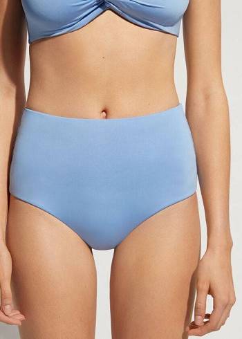 Calzedonia High Shaper Taille Indonesia Eco Bikinihosen Damen Blau | CH2788AP