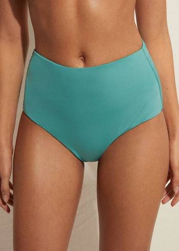 Calzedonia High Shaper Taille Indonesia Eco Bikinihosen Damen Türkis | CH2789PQ