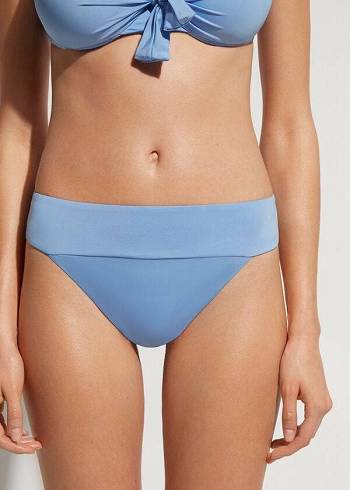 Calzedonia High Taille Brazilian Indonesia Eco Bikinihosen Damen Blau | CH2773IS