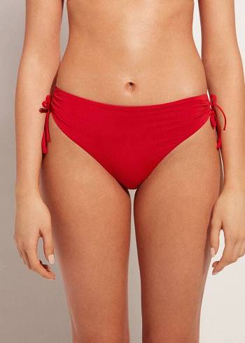 Calzedonia High-Taille Drawstring Indonesia Bikinihosen Damen Rot | CH2732CE