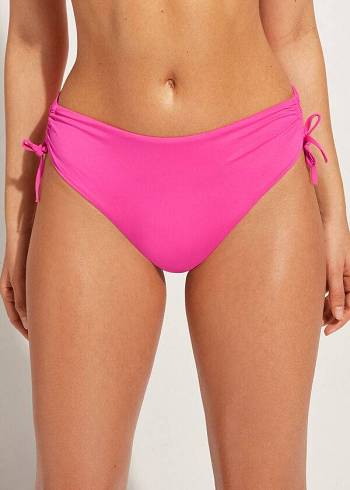 Calzedonia High-Taille Drawstring Indonesia Bikinihosen Damen Rosa | CH2734ZG