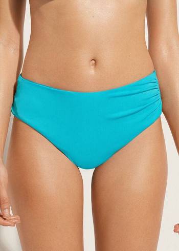 Calzedonia High Taille Indonesia Eco Bikinihosen Damen Türkis Grün | CH2758CE