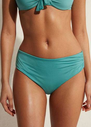 Calzedonia High Taille Indonesia Eco Bikinihosen Damen Türkis | CH2765HK